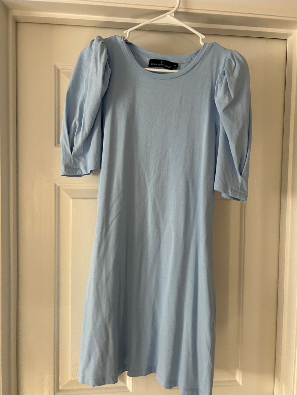 Tuckernuck Sky Blue Puff-Sleeve Mini Dress